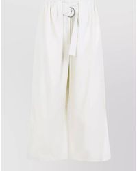 Loewe - Cropped Wide-Leg Belted Knee-Length Shorts - Lyst