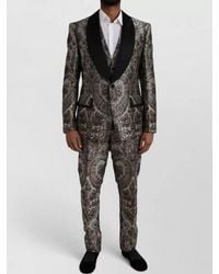 Dolce & Gabbana - Silk-Blend Floral Jacquard Three-Piece Tuxedo Suit - Lyst