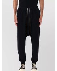 Rick Owens - Drawstring Drop-Crotch Trousers Pockets - Lyst
