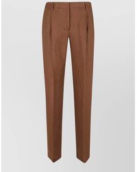 Lardini - Tailored Trousers Front Pleats Belt Loops - Lyst