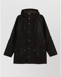 Barbour - Waxed Cotton Hooded Raincoat - Lyst