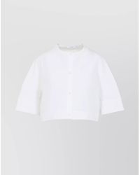 Givenchy - Cropped Cotton Short-Sleeve Shirt - Lyst