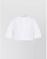 Givenchy - Cropped Cotton Short-Sleeve Shirt - Lyst