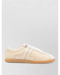 Lanvin - Quilted Low-Top Lace-Up Sneakers - Lyst