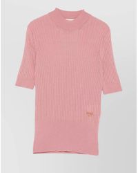 Fendi - Knit Pullover With Crew Neck And Ribbed Texture - Lyst