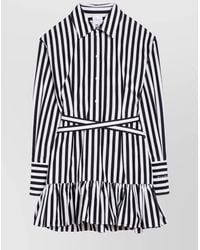 Patou - Striped Cotton Mini Chemisier Dress - Lyst