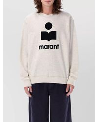 Isabel Marant - Cotton Blend Logo Print Crew Neck Sweatshirt - Lyst