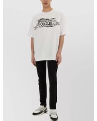 Versace Jeans Couture - Zebra Rhinestone Logo T-Shirt - Lyst