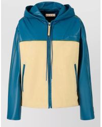 Marni - Hooded Leather Jacket - Lyst