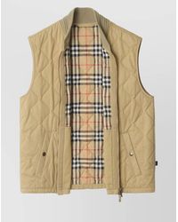 Burberry - Cotton Quilted Sleeveless Gilet - Lyst