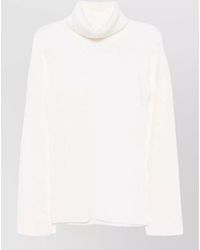 TOTEME - Turtleneck Knit Top Long Slit Sleeves - Lyst