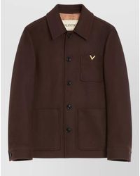 Valentino Garavani - Wool Single Breasted Coat - Lyst