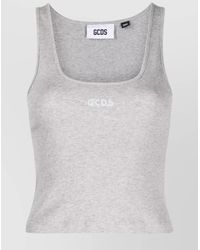 Gcds - Ribbed Scoop Neck Sleeveless Top - Lyst