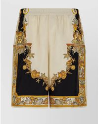 Versace - Silk Printed Tailored Shorts - Lyst