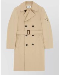 MM6 by Maison Margiela - Belted Trench Coat Double Breasted Back Vent - Lyst