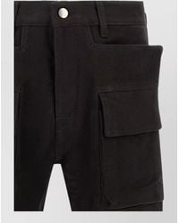 Rick Owens - Cotton Flared Cargo Denim Shorts - Lyst