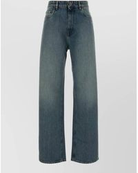 Miu Miu - Denim Regular-Fit Wide-Leg Trousers - Lyst