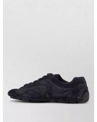 Prada - Lace Up Sneakers Low Top Suede Design - Lyst