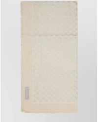 Gucci - Lightweight Monogram Wool Scarf With Fringed Hem - Lyst