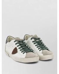 Philippe Model - Casual Lace Up Suede Leather Sneakers - Lyst