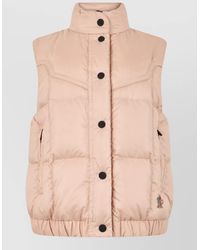 Moncler - Down Padded High Collar Sleeveless Gilet - Lyst
