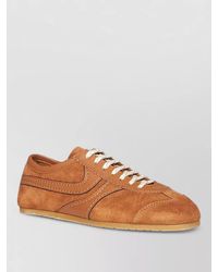 Dries Van Noten - Suede Leather Lace-Up Sneakers - Lyst