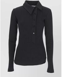 The Attico - Ribbed Crewneck Cotton Knit Long Sleeves - Lyst