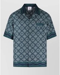 CASABLANCA - Radiant Monogram Silk Shirt Short Sleeves - Lyst
