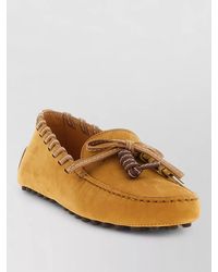 Tod's - Moccasin Loafers Tassels Bow Rubber Sole - Lyst