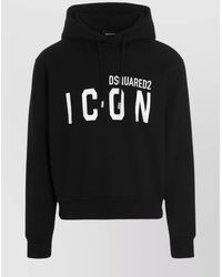 DSquared² - Hooded Sweater With Ribbed Cuffs And Hem - Lyst