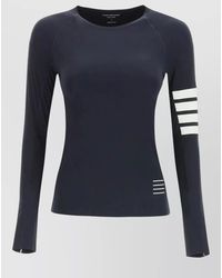 Thom Browne - Compression T-Shirt Raglan Long Sleeve Stripe - Lyst