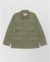 Baracuta - Twill Field Jacket Shirt Collar Drawstring - Lyst