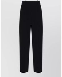 Giorgio Armani - Velvet High-Rise Straight-Leg Trousers - Lyst