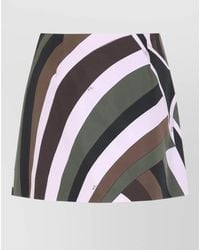 PUCCI - Silk Printed Wrap Mini Skirt - Lyst