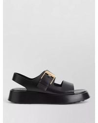Tod's - Leather Wedge Sandals - Lyst