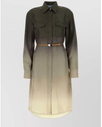Prada - Silk Twill Shirt Dress - Lyst