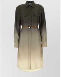 Prada - Silk Twill Shirt Dress - Lyst