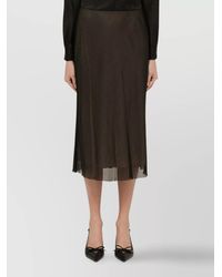 Vince - Viscose Midi Skirt - Lyst