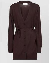 Dries Van Noten - Tibati Long Knit Cardigan Thin Belt - Lyst