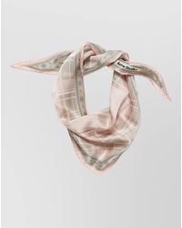 Acne Studios - Silk Printed Checked Studded Logo-Print Headband - Lyst