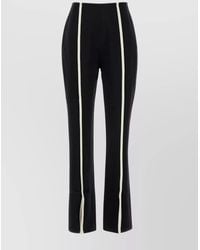 Nanushka - Straight Leg High Waist Trousers With Contrast Piping - Lyst