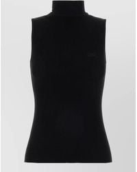 Loewe - Knit Top Sleeveless Mock Neck Ribbed - Lyst