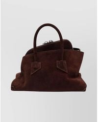 The Attico - Mini Bag With Structured Shape And Suede Finish - Lyst