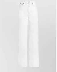 Dolce & Gabbana - Cotton Wide-Leg Trousers - Lyst