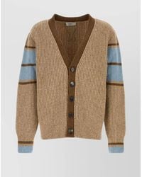 Ami Paris - Ami Striped Wool Cardigan - Lyst