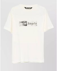Palm Angels - Cotton Logo Print Short-Sleeve T-Shirt - Lyst