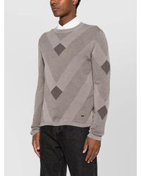 Emporio Armani - Cotton Crewneck Sweater - Lyst