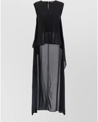 DI.LA3 PARI' - Layered Sleeveless Top Sheer Keyhole Design - Lyst