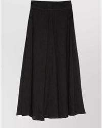 120% Lino - High Waist Flared Long Linen Skirt - Lyst