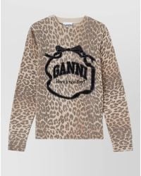 Ganni - Graphic Wool Jumper - Lyst